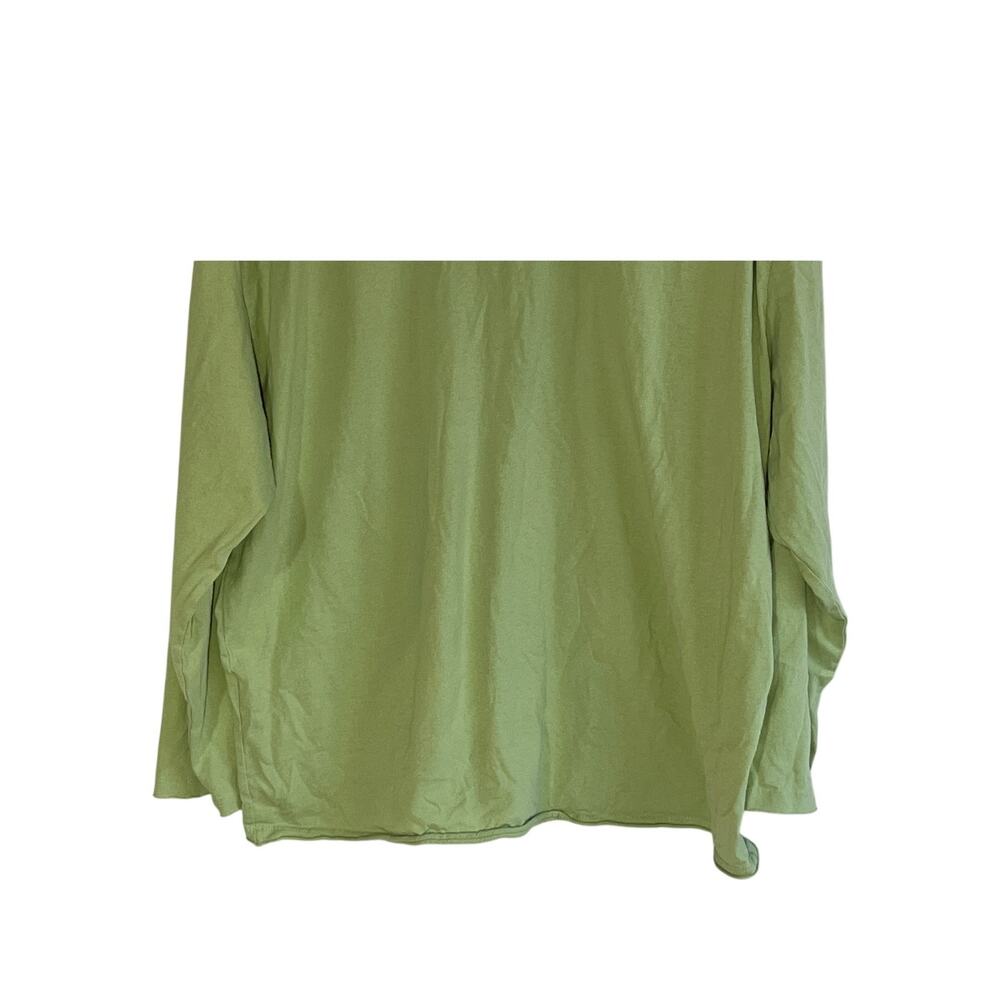URBAN OUTFITTERS Med Varsity Vintage Sporty Graphic V-Neck Long Sleeve Tee Green - Picture 10 of 13